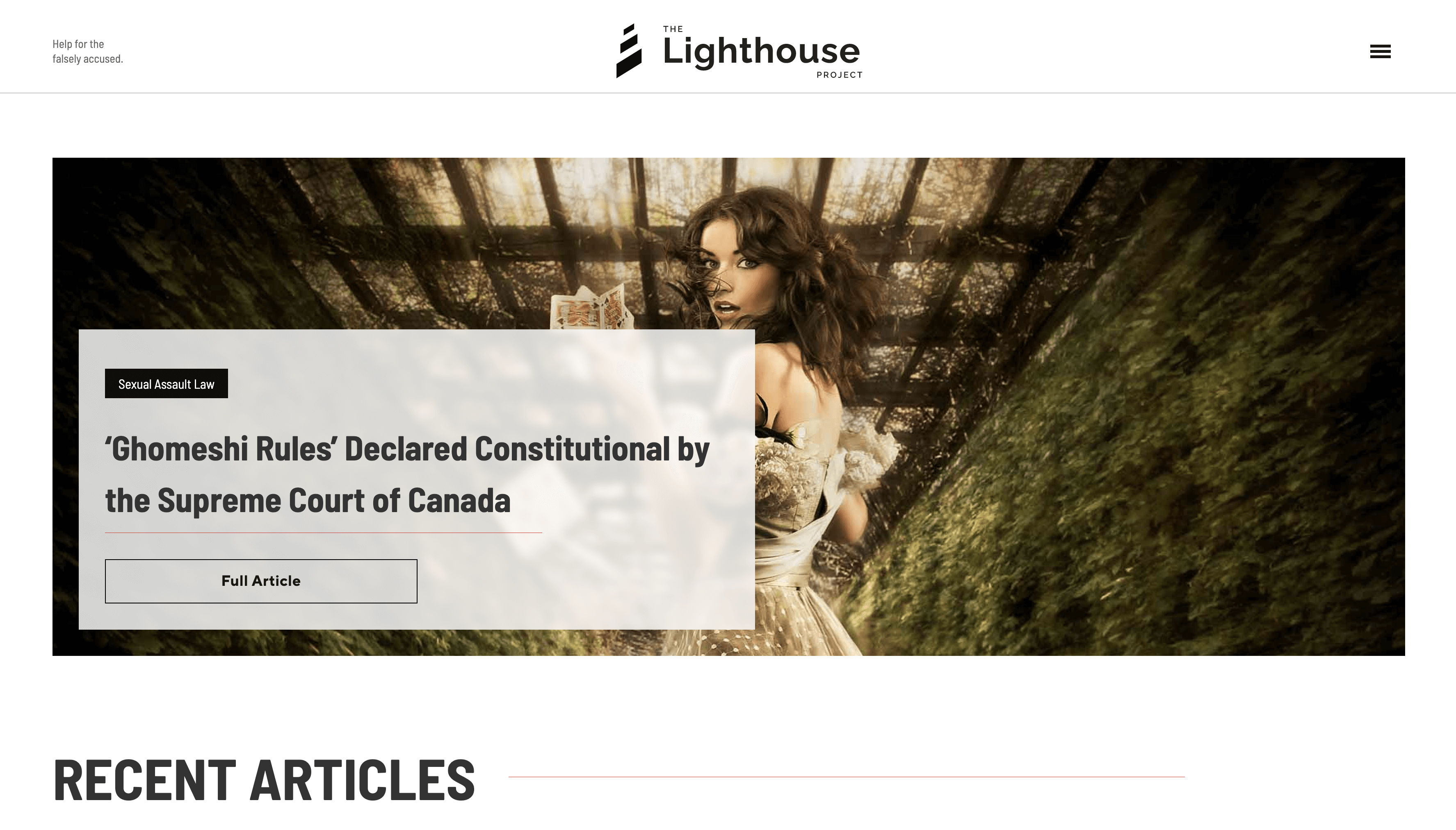 A link to a recent article superimposed on a surprised looking woman.